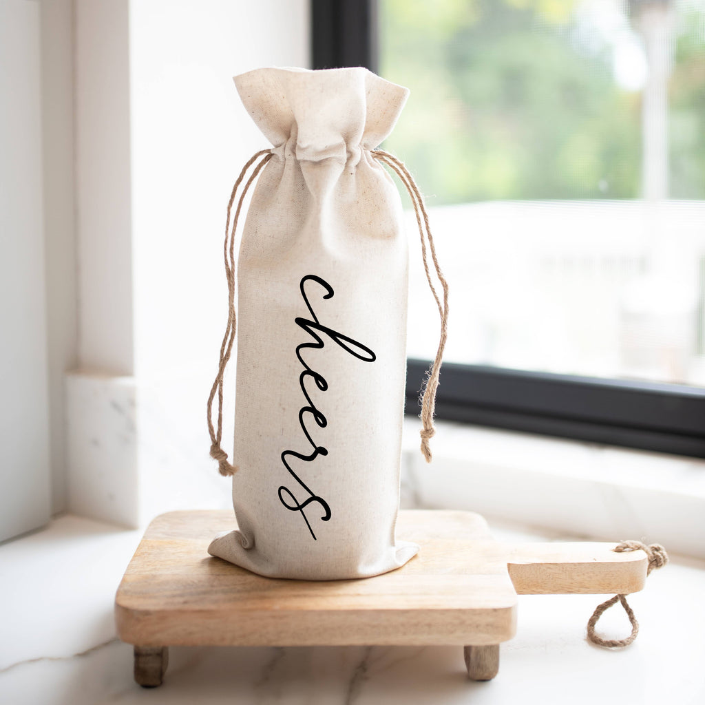 Cheers Wine Bag: Natural Cotton/Linen