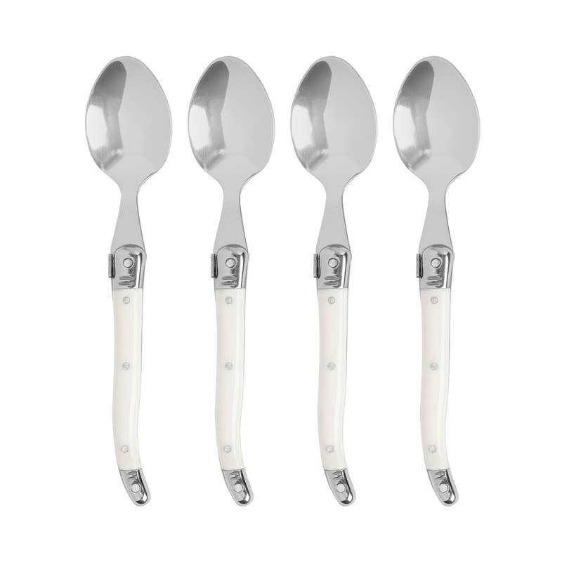 Laguiole Coffee Spoons, Set of 4, Faux Ivory