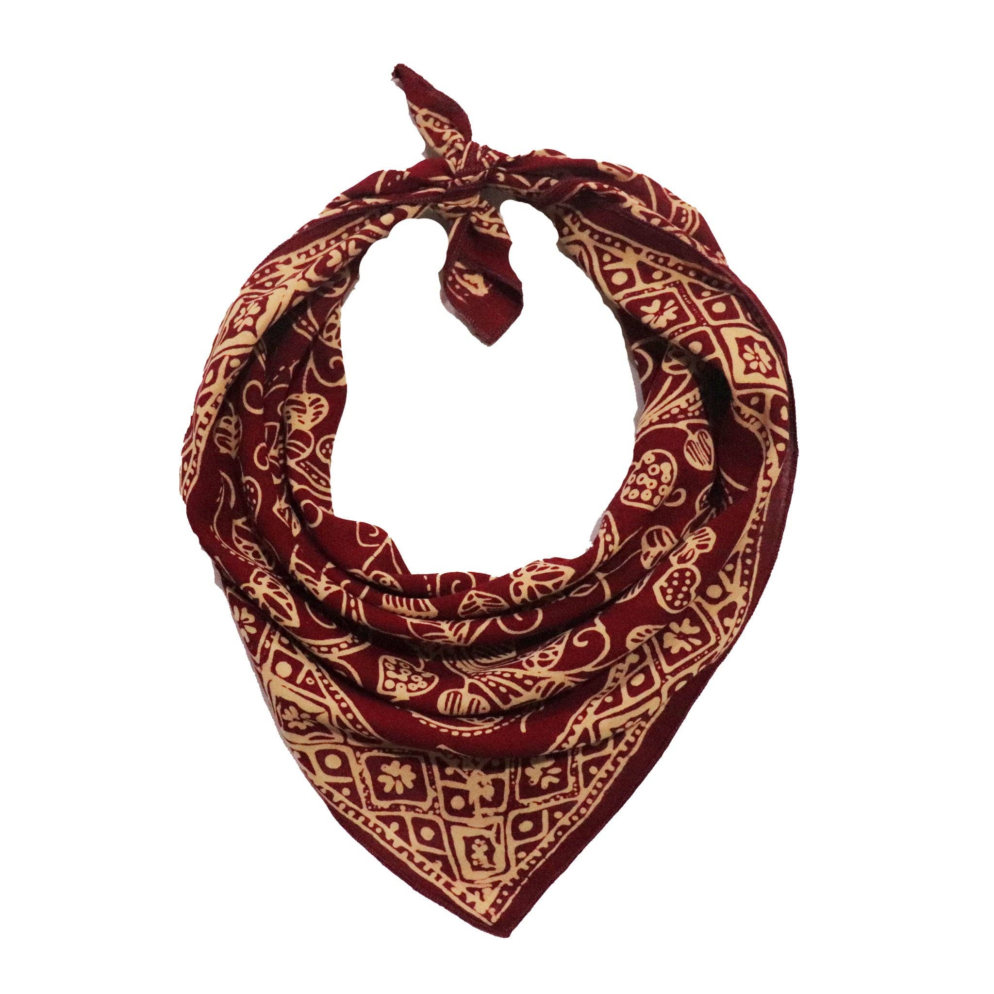 Batik Bandana-Charmed Canopy, Red