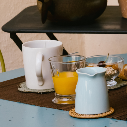 Bee Ceramic Creamer: Blue