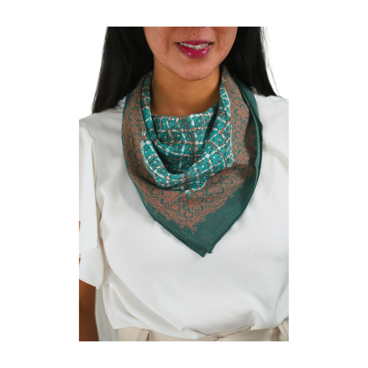 Batik Bandana-Leaf Grid