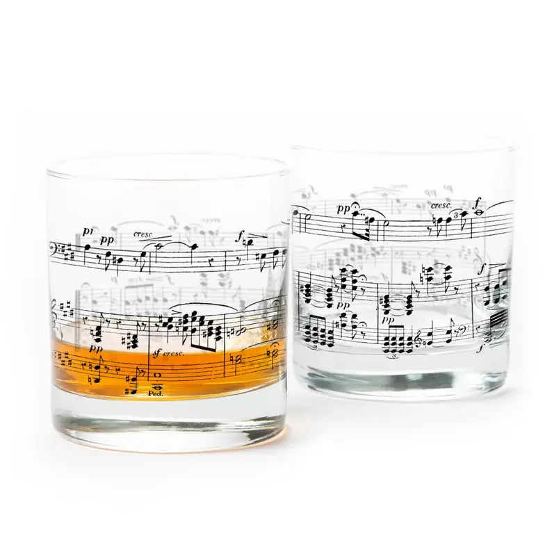 Music Note Whiskey Glasses