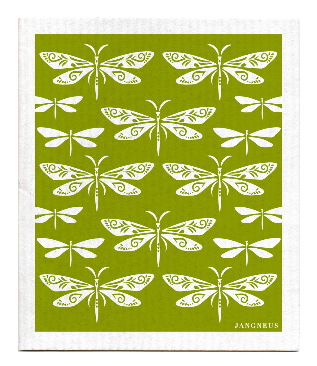Swedish Dishcloth - Dragon Fly - Green