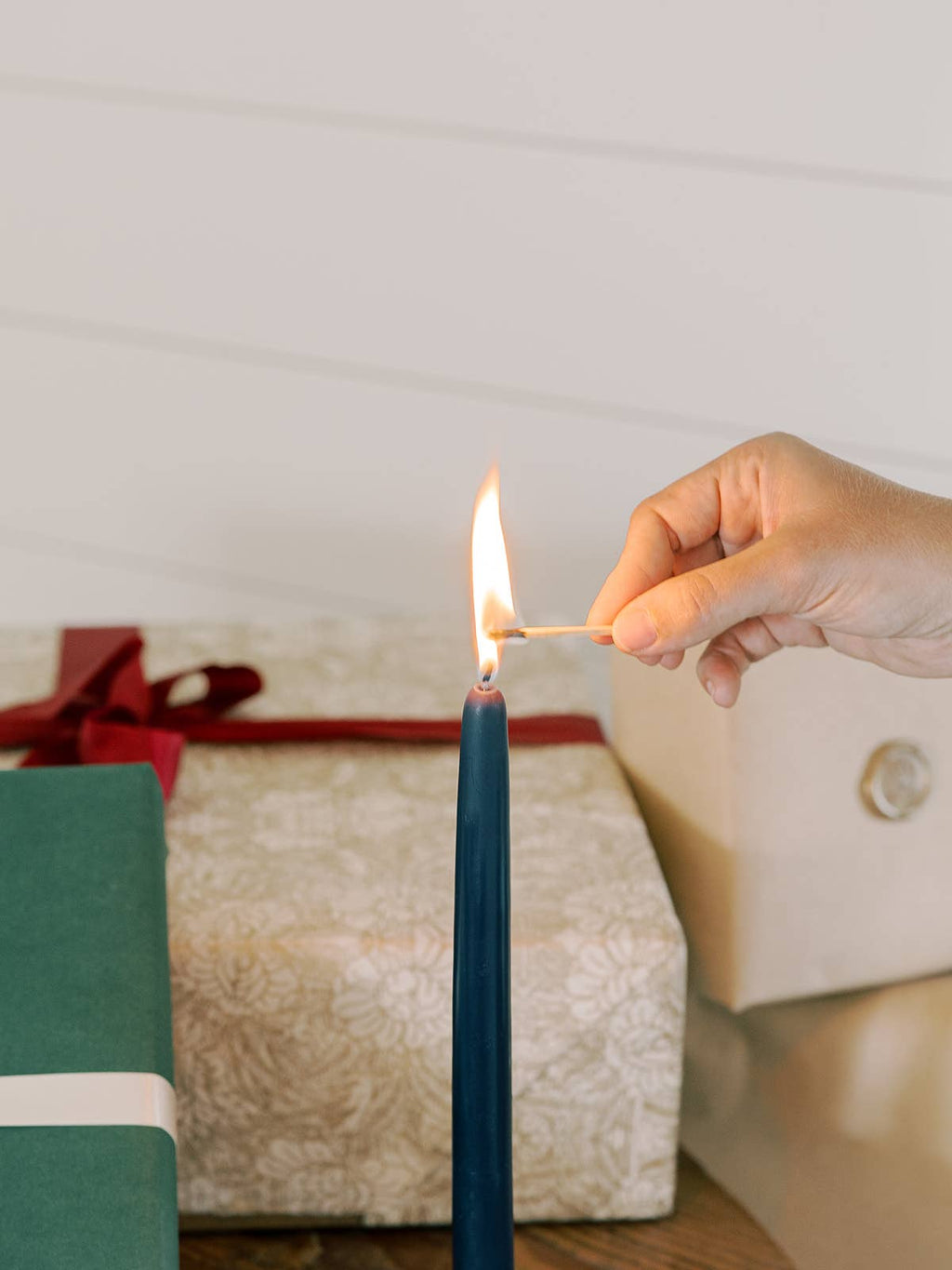 Midnight Blue | Dipped Beeswax Taper Candles – 10” | Pair