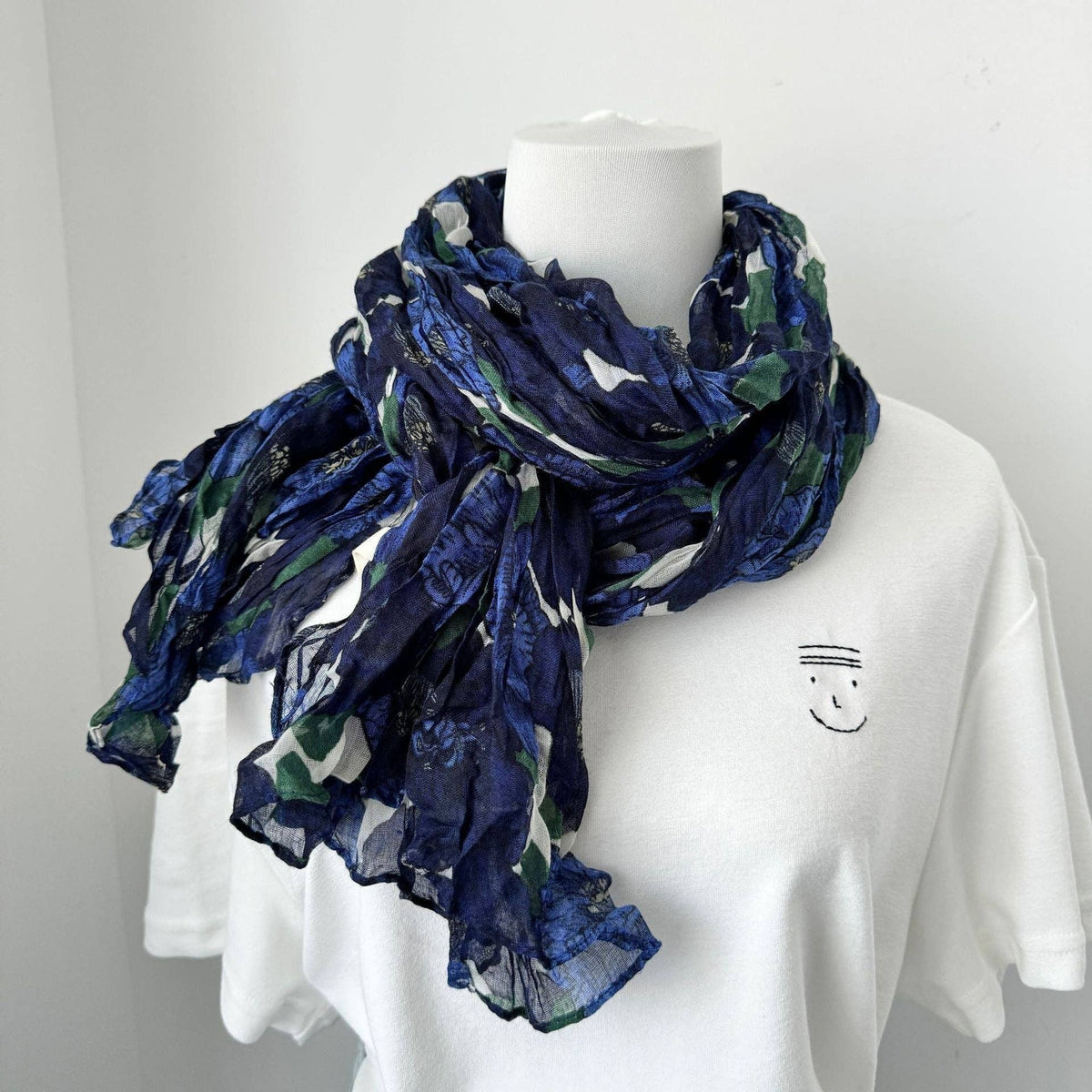 Vintage Pleated: 02Blue / 80-180cm