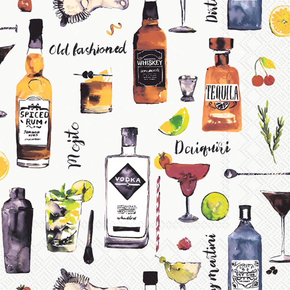 Cocktails For Him Paper Cocktail Napkins Pack of 20