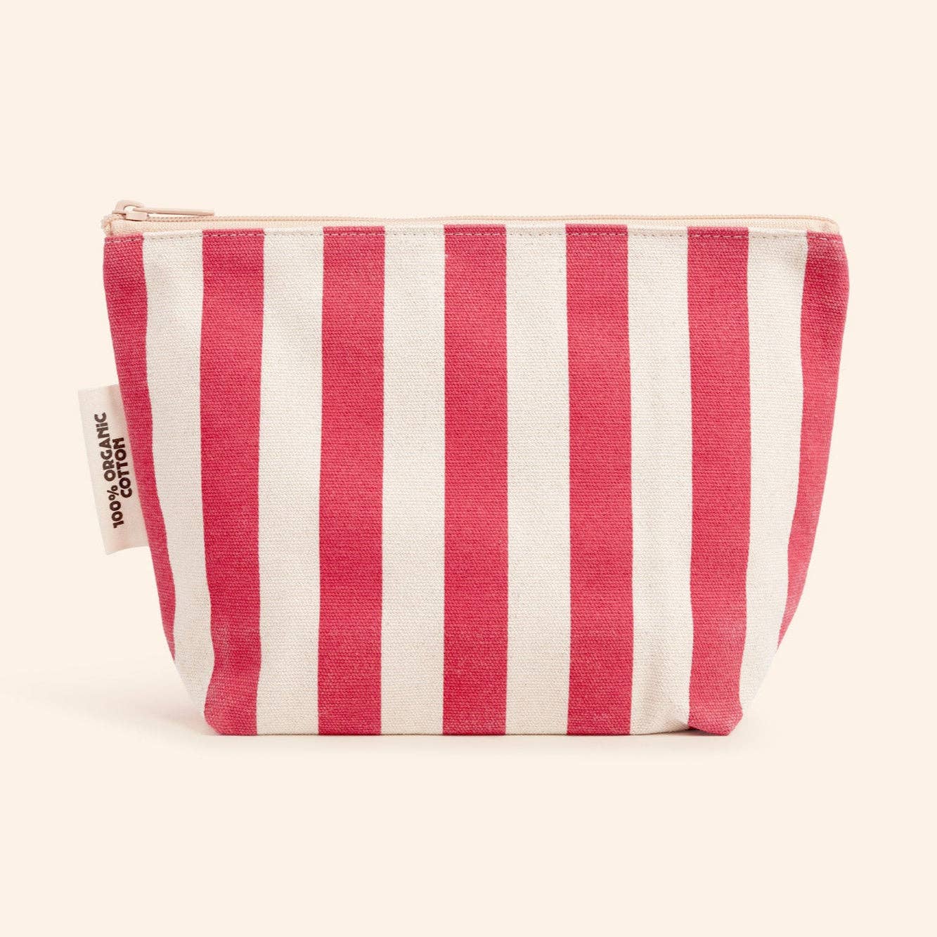Organic Cotton Zipper Bags - Pink