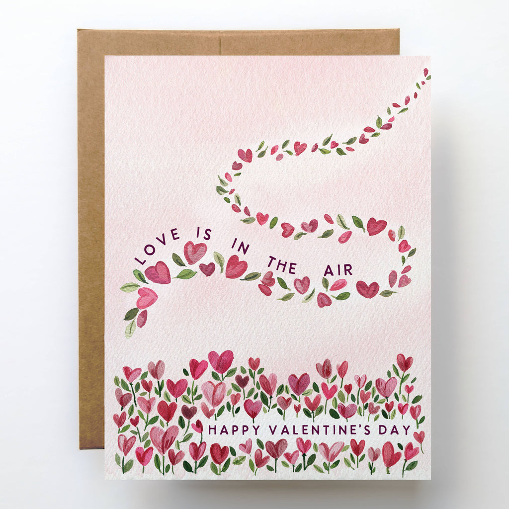 Valentine’s Day Floral Card | Whimsical Flower Hearts