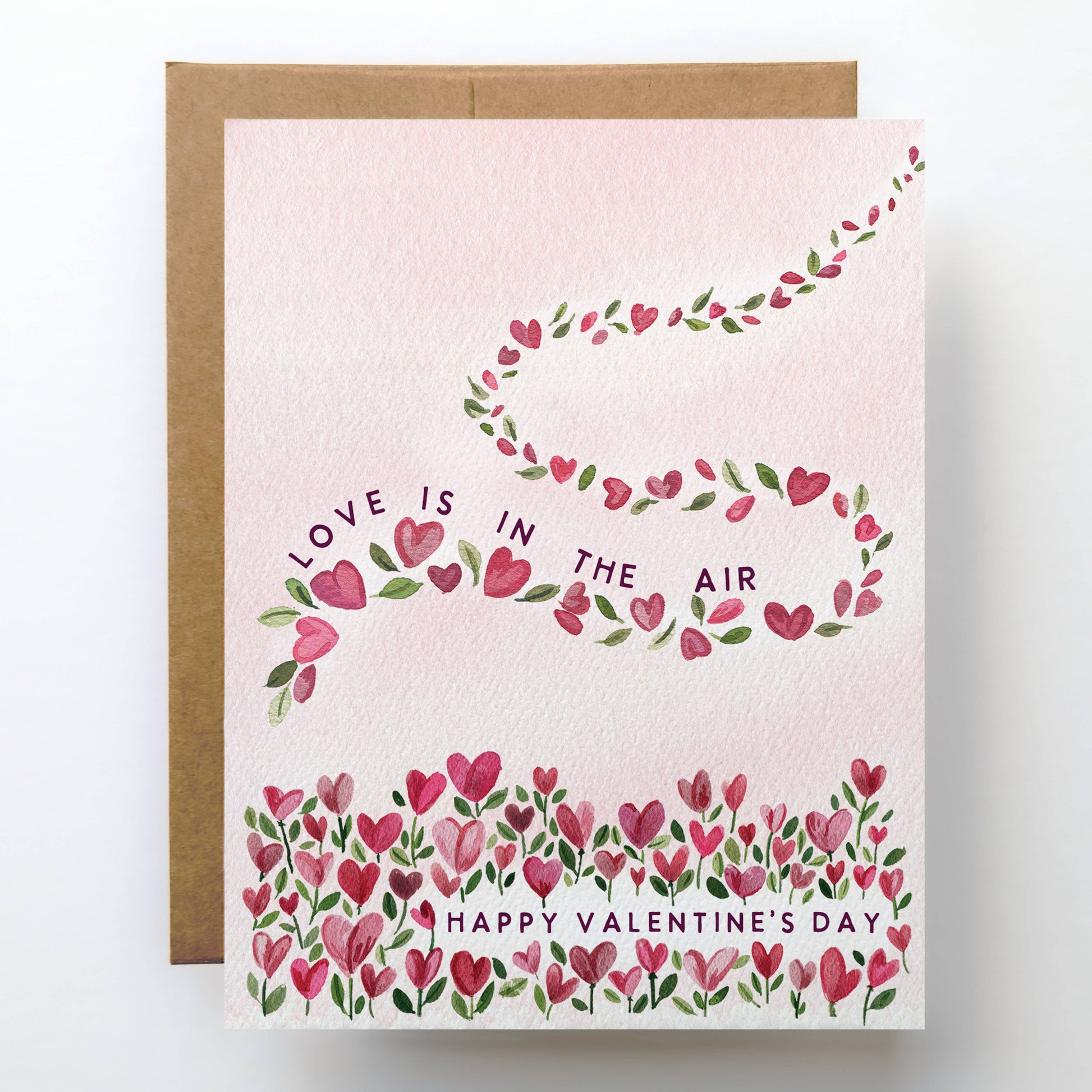 Valentine’s Day Floral Card | Whimsical Flower Hearts
