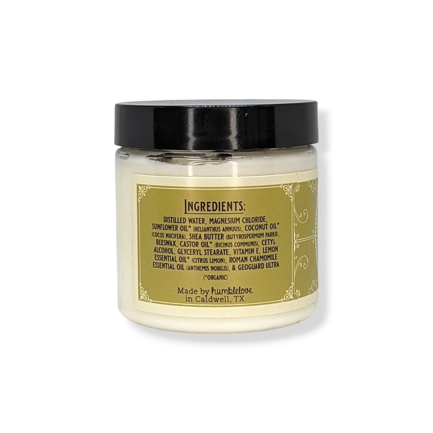 Magnesium Cream - Chamomile + Lemon: 4oz