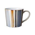 Brown Stripe Painted Coffee Mug