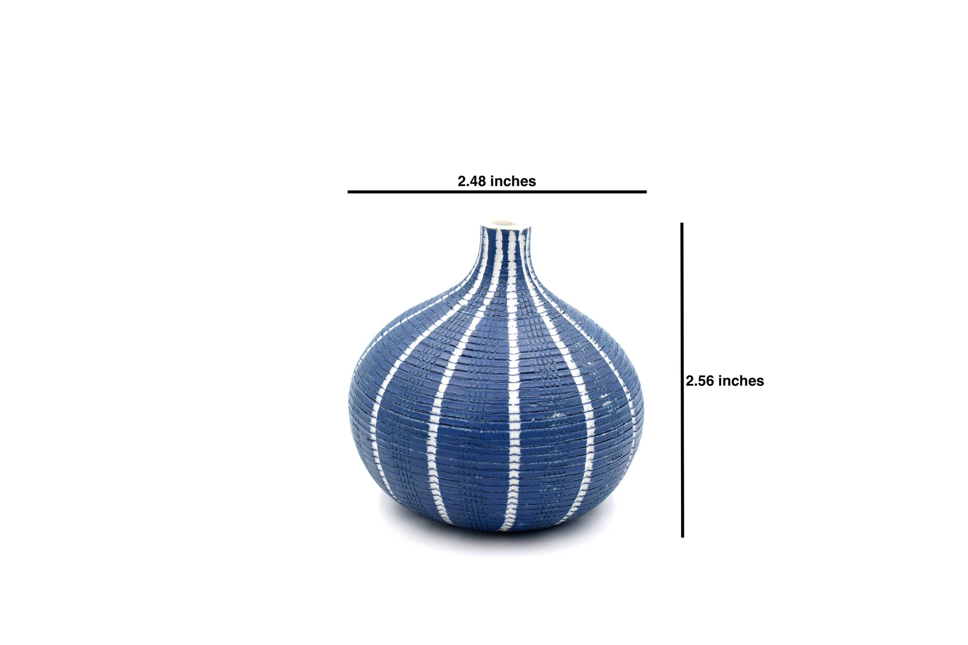 Blue Congo Tiny S- W22 Handcrafted Porcelain Bud Vase