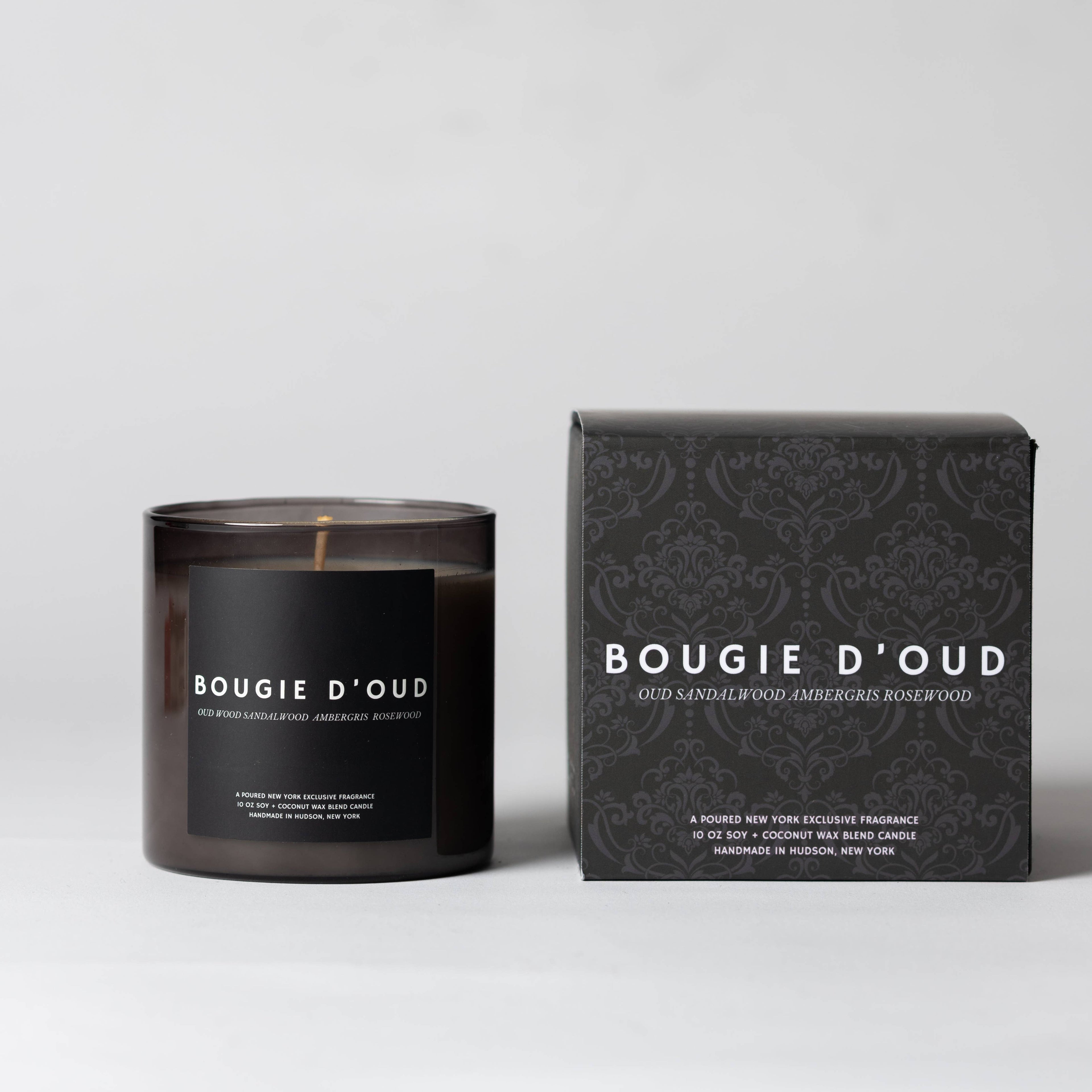 BOUGIE D'OUD: 10 OZ Soy Coconut Wax Candle