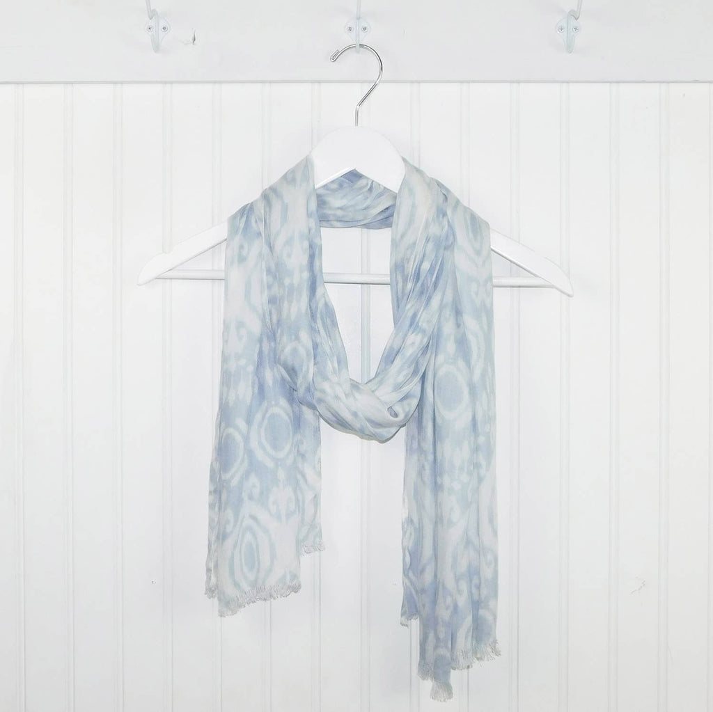 Pure Viscose Makahla Spring Feathered Edge Scarf for Women: Light Pink
