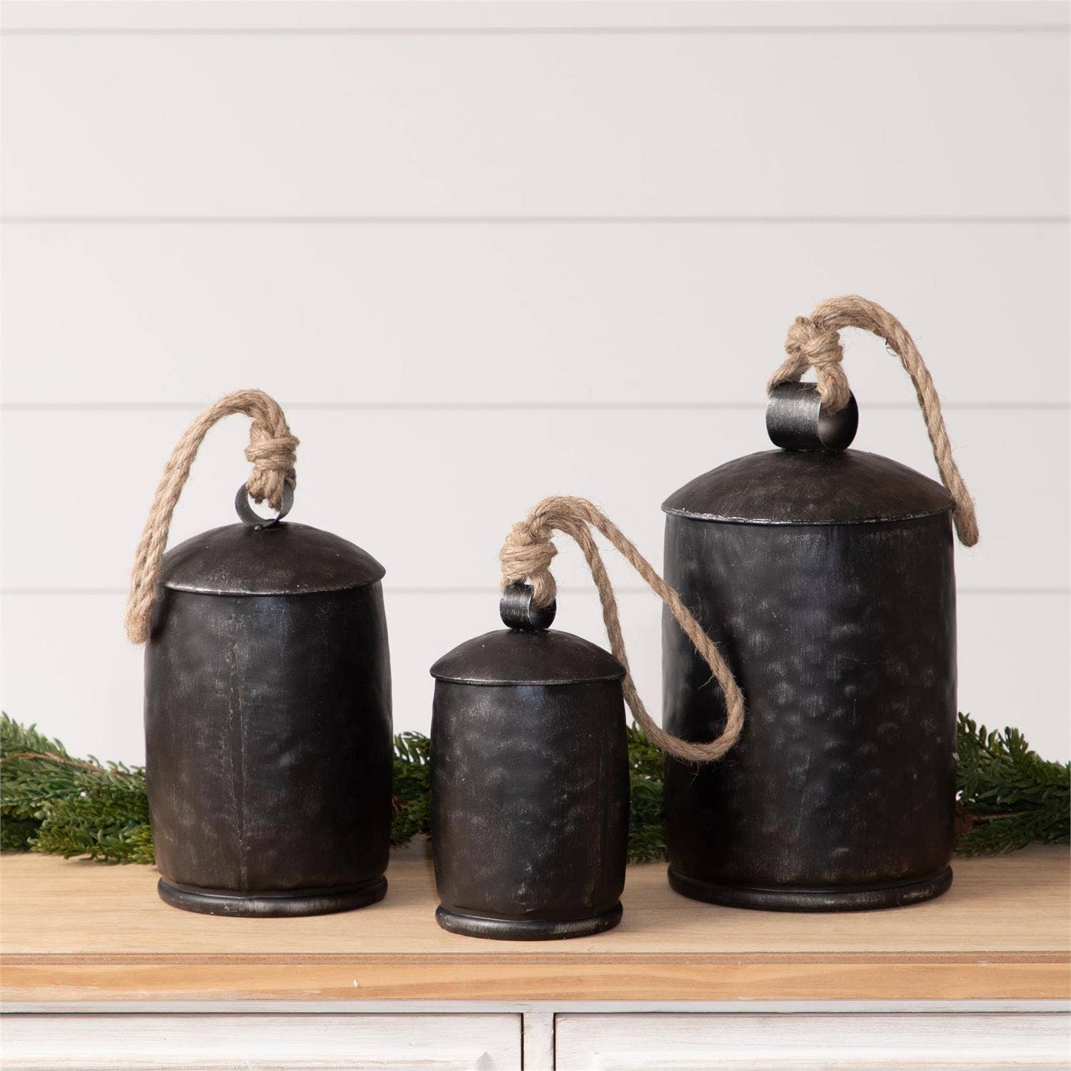 Medium Black Hammered Bell