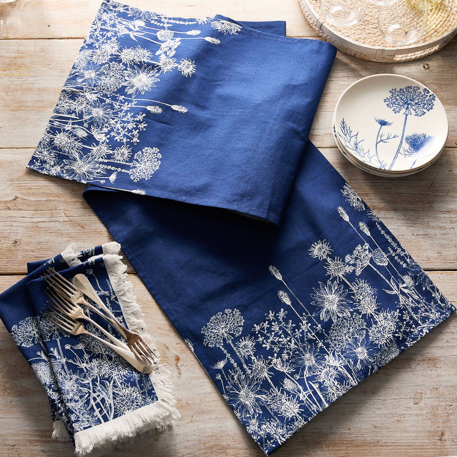 Summer Blues Table Runner: 16" x 72"