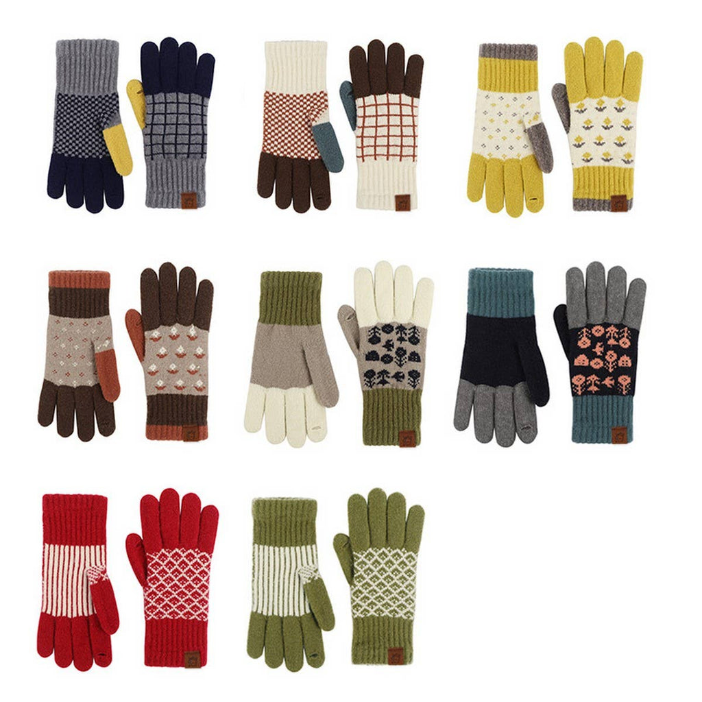 Yellow Knit Gloves – (OS)