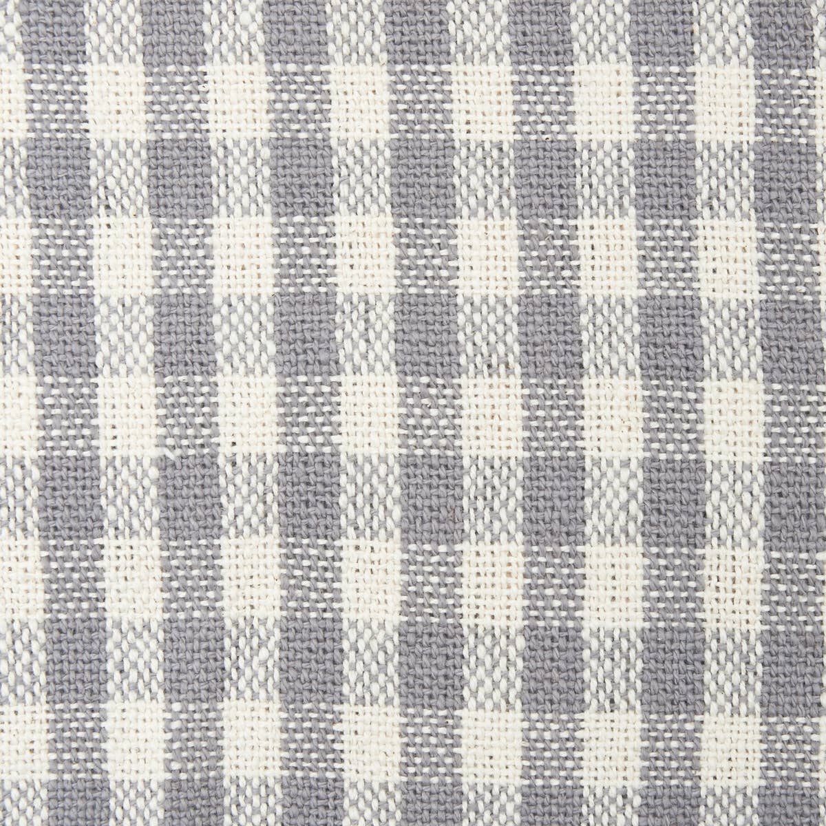 Gray & Natural Gingham Check Throw Blanket | 50" x 60"