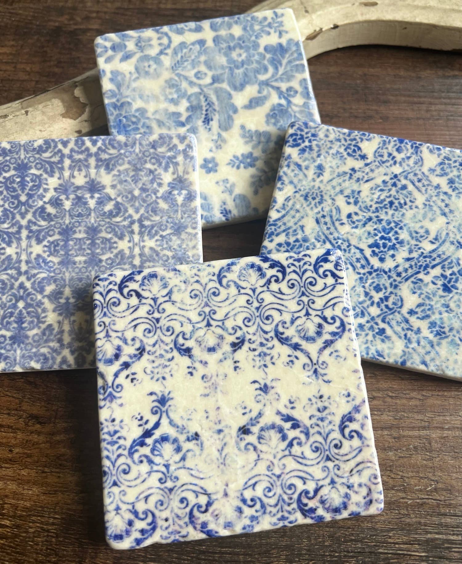 Aged Blues Stone Coaster | Single