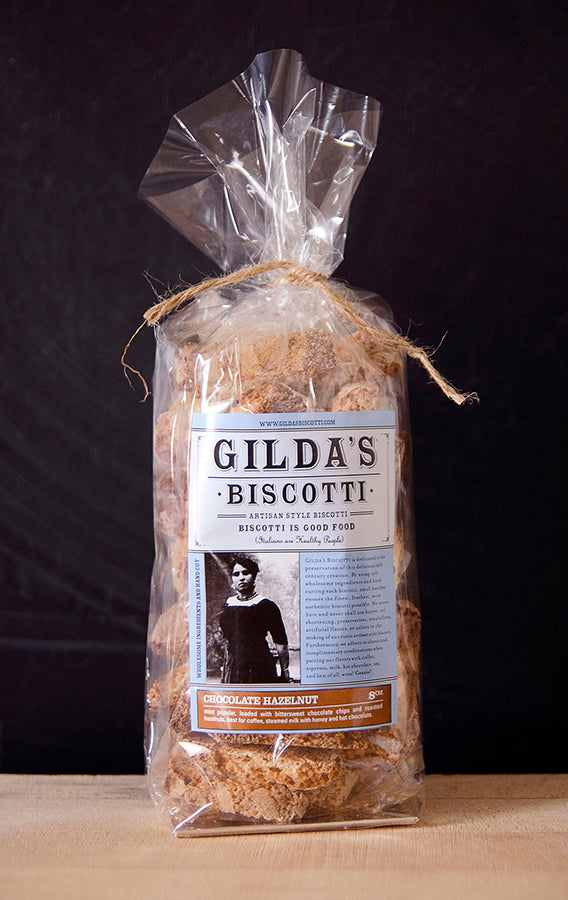 Chocolate Hazelnut Biscotti | Bittersweet Chocolate & Roasted Hazelnuts | Half Pound - Gilda’s Biscotti