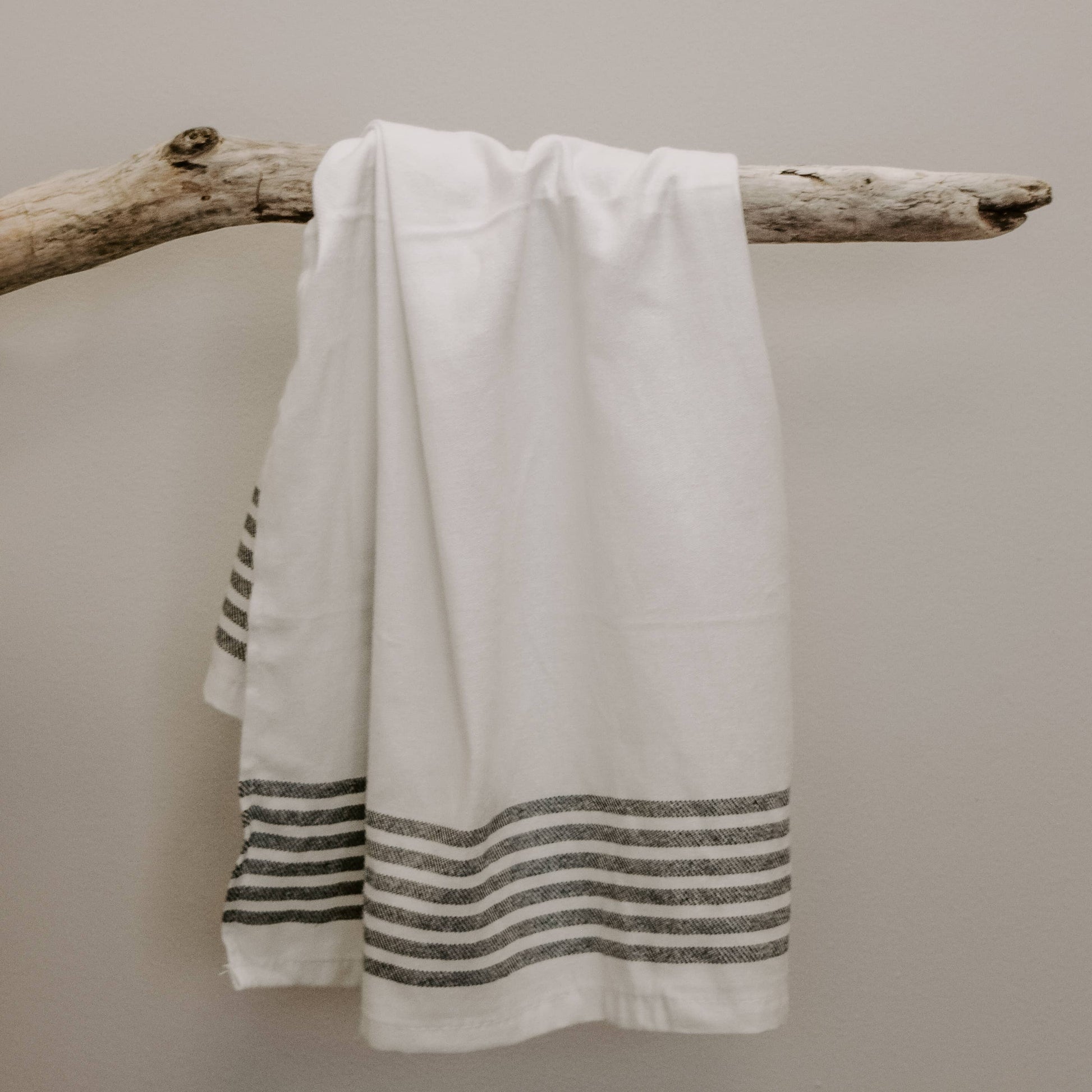 Striped Hand Towel, 6 Black Stripes