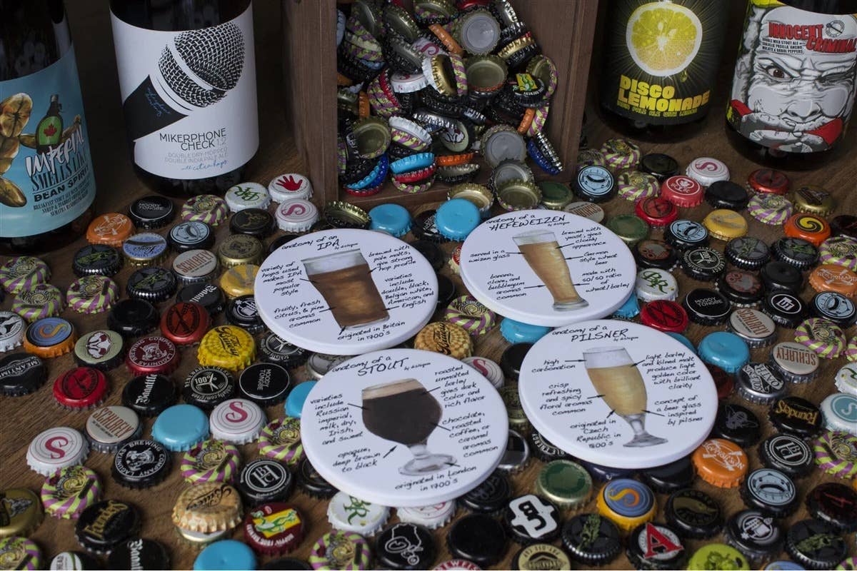 Craft Beer Anatomy Coasters