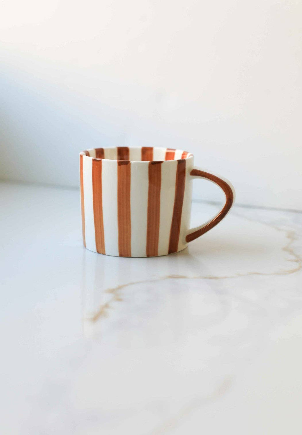 Red Simple Striped Mug