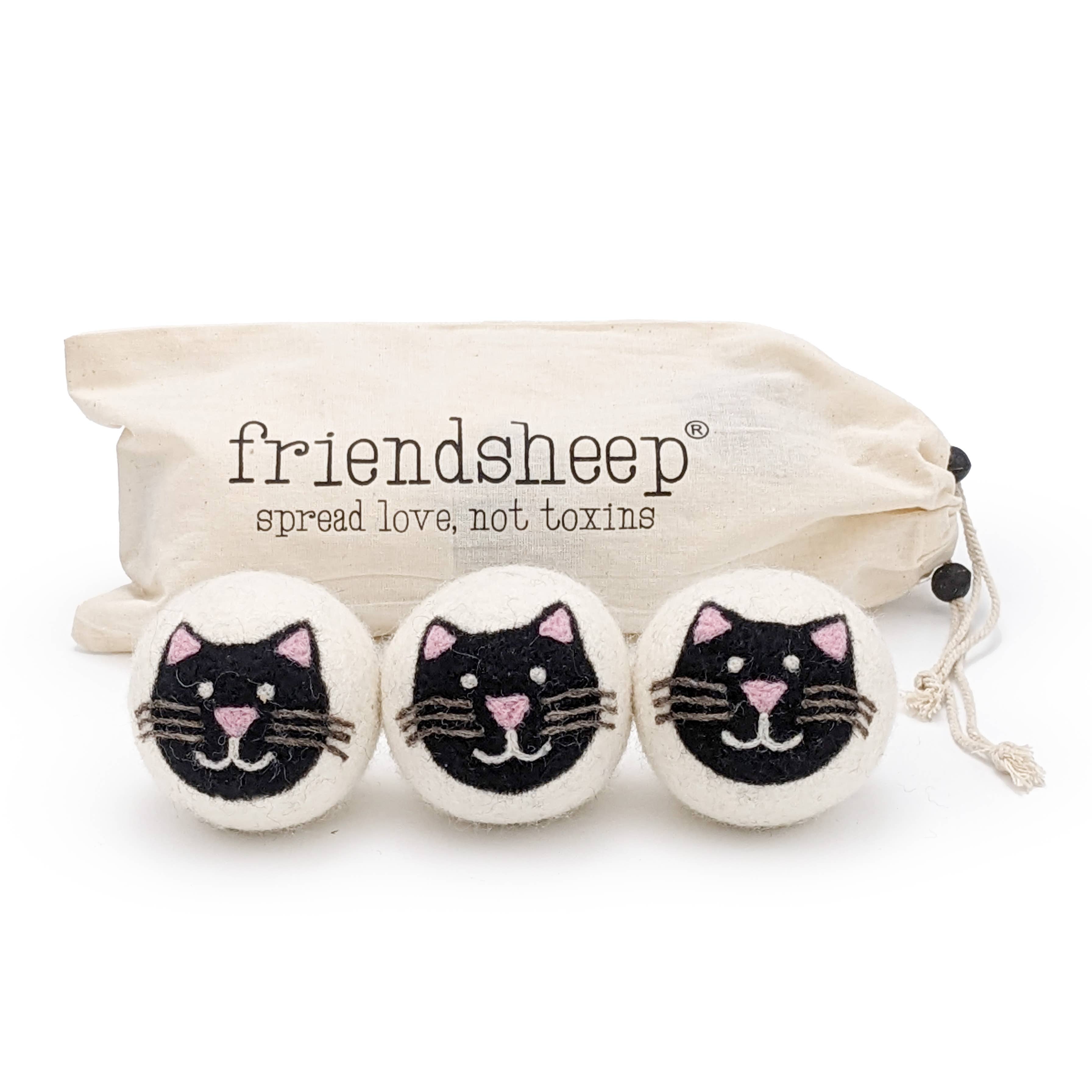 Black Cats Eco Wool Dryer Balls
