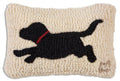 Running Black Dog pillow