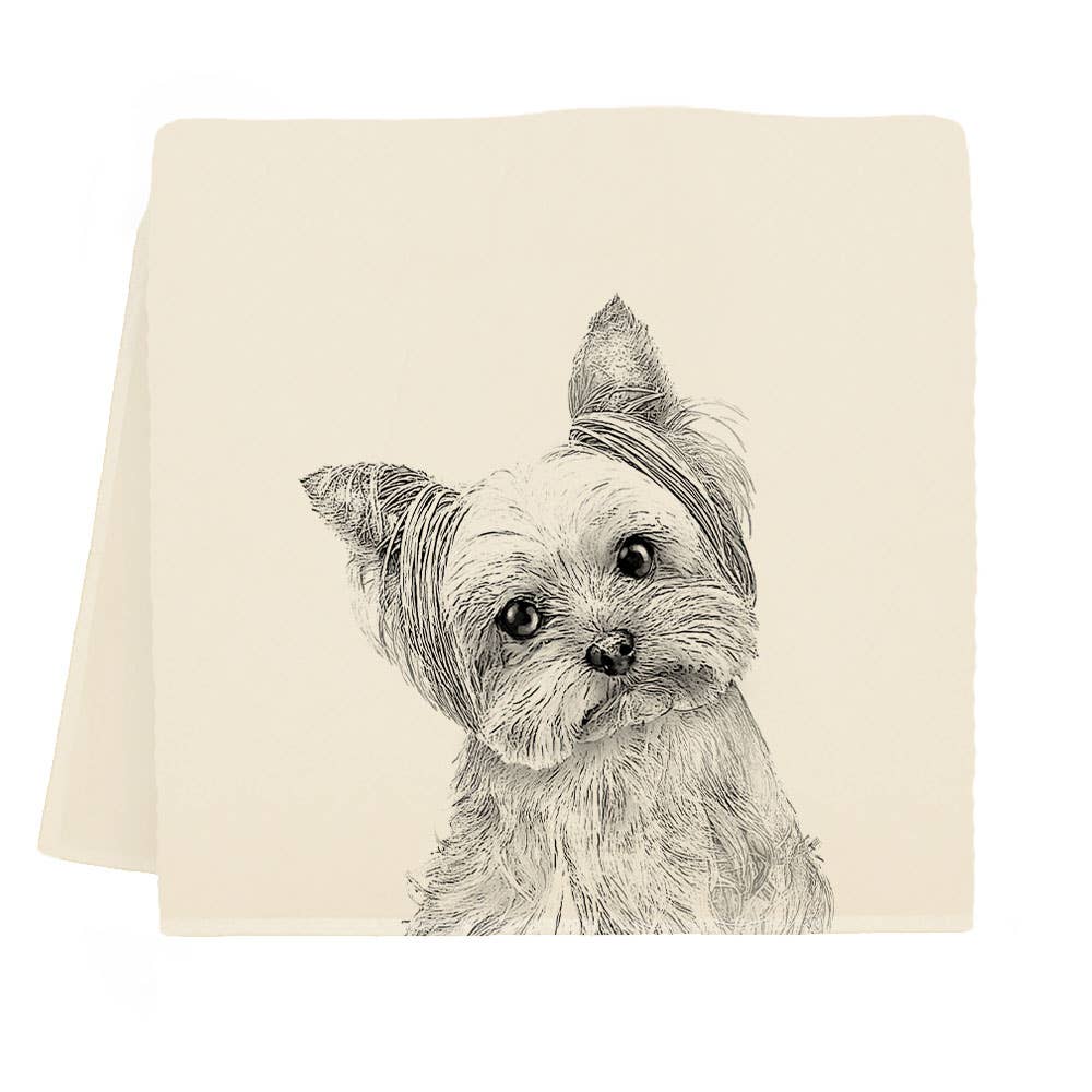 Yorkie Tea Towel