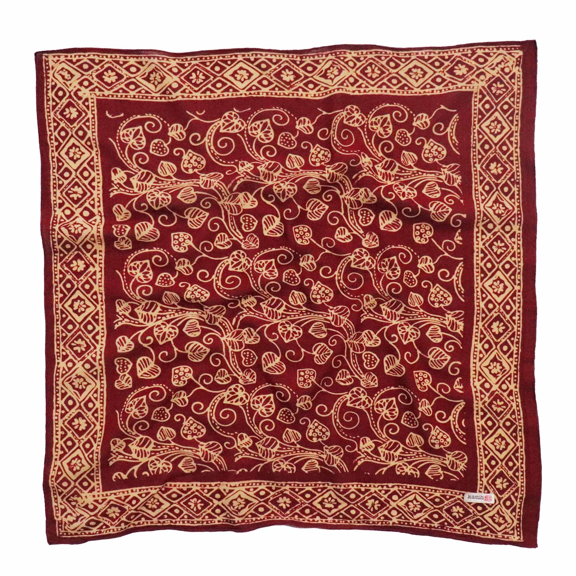 Batik Bandana-Charmed Canopy, Red