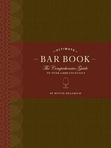 Book titled 'Ultimate Bar Book' with brown and green cover design.