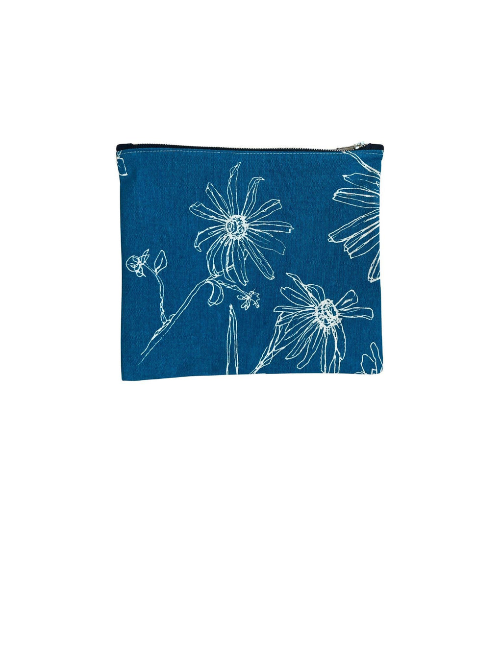 Driftwood Zippered Pouch- Lagoon Blue