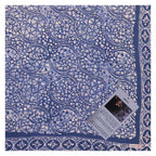 Batik Bandana - Blue White, Geometric, Stone Cotton