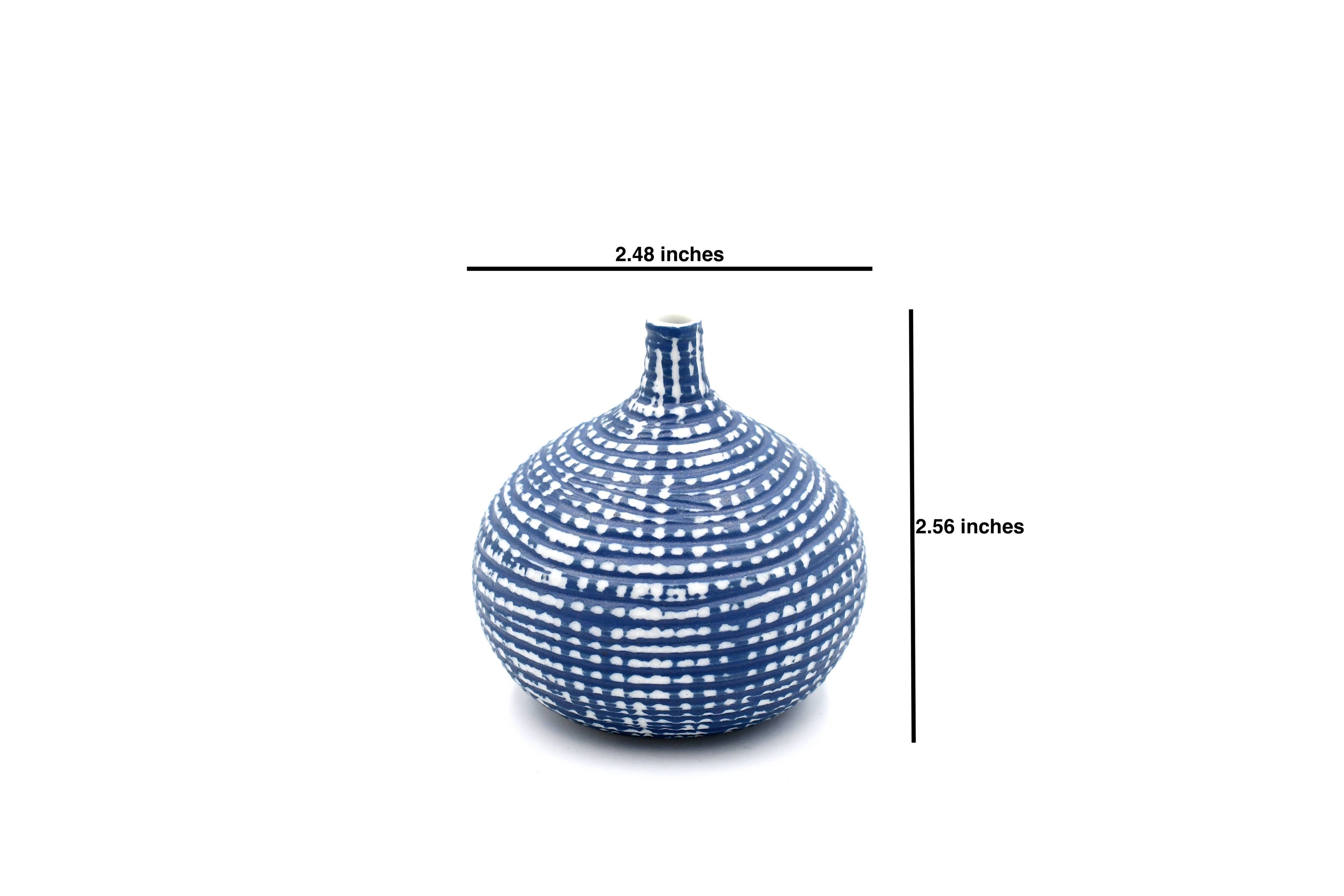 BLUE CONGO TINY S-Handcrafted Porcelain Bud Vase