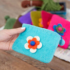 Felt Daisy Purse - Handmade Felt Purse - Fair Trade