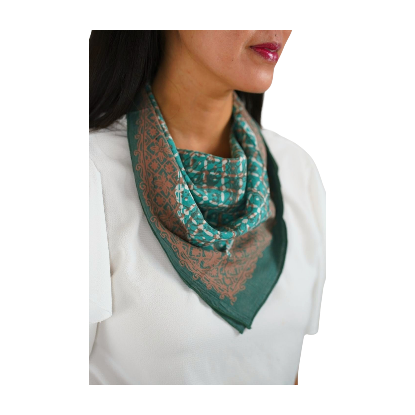 Batik Bandana-Leaf Grid