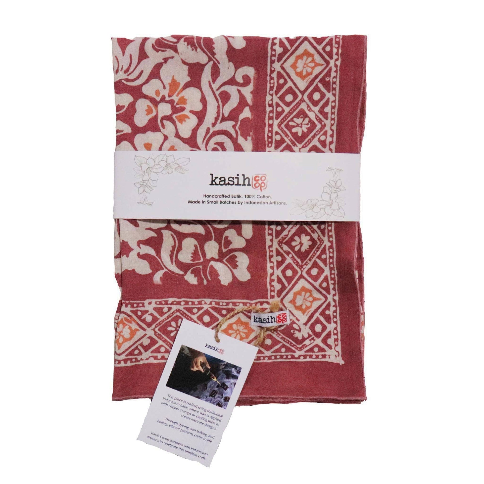 Batik Bandana – Plum Haze | Floral | Purple