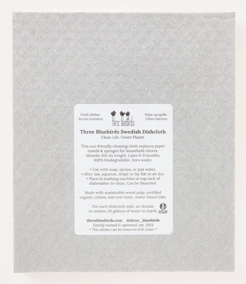 Bow Wow on Grey Swedish Dishcloth