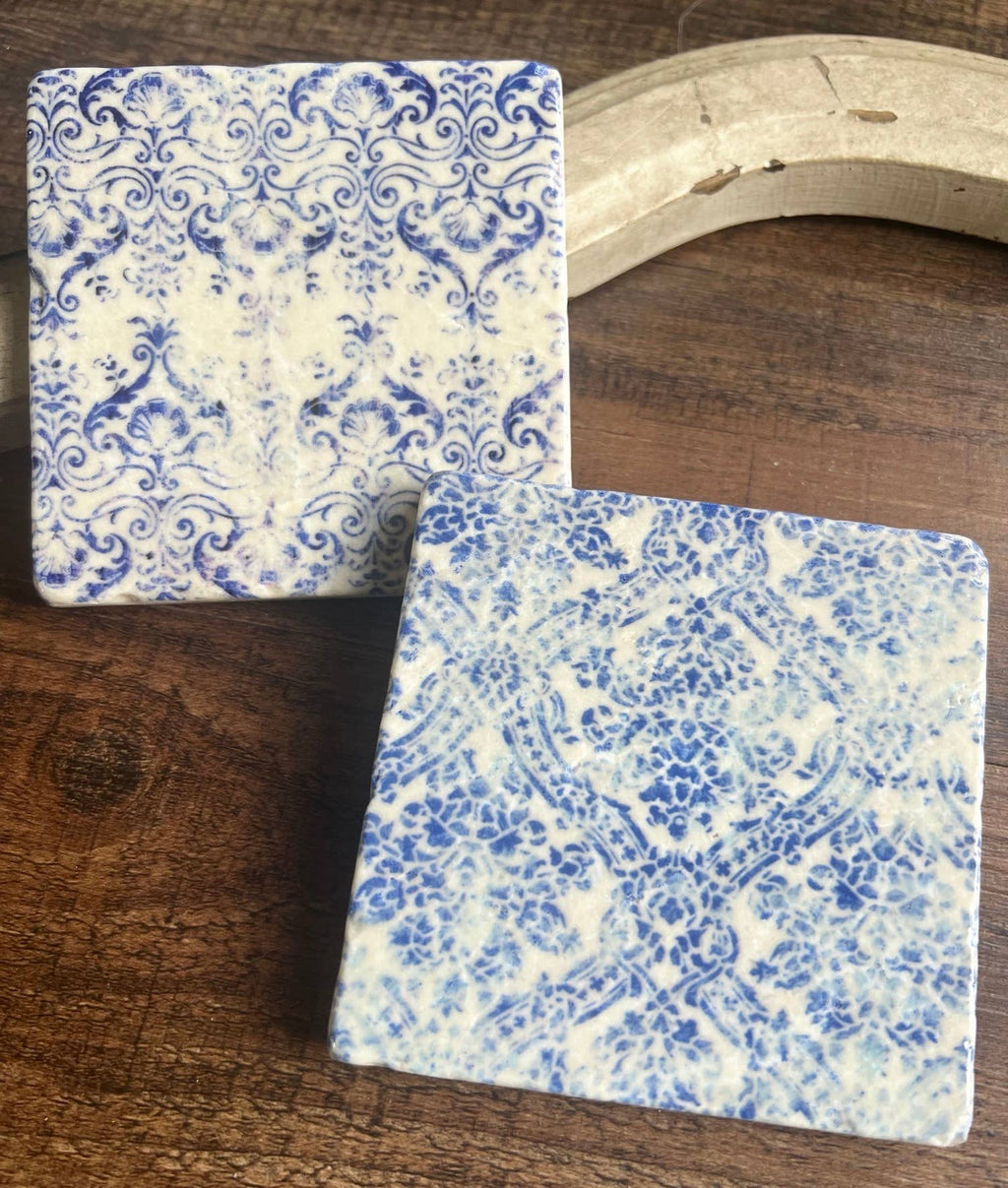 Aged Blues Stone Coaster | Single