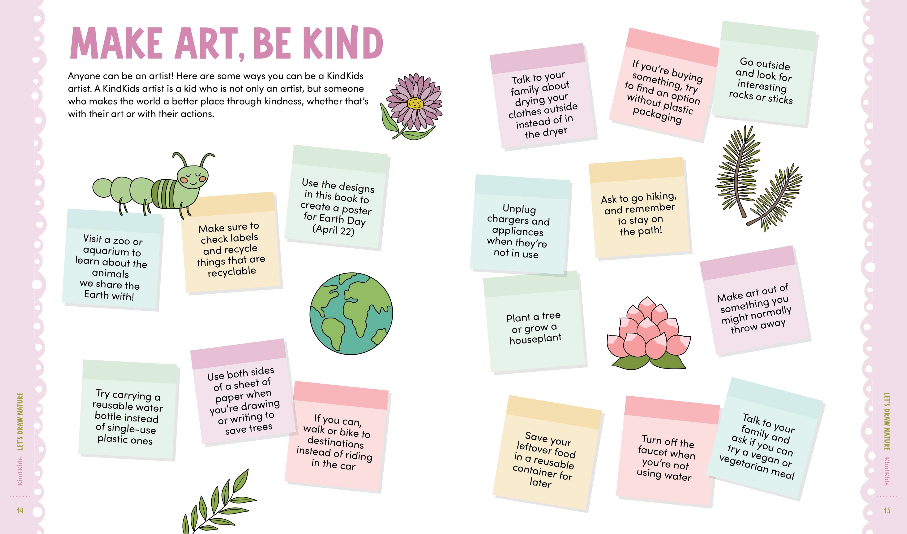 KindKids Let's Draw Nature: 100 Simple Drawing Lessons