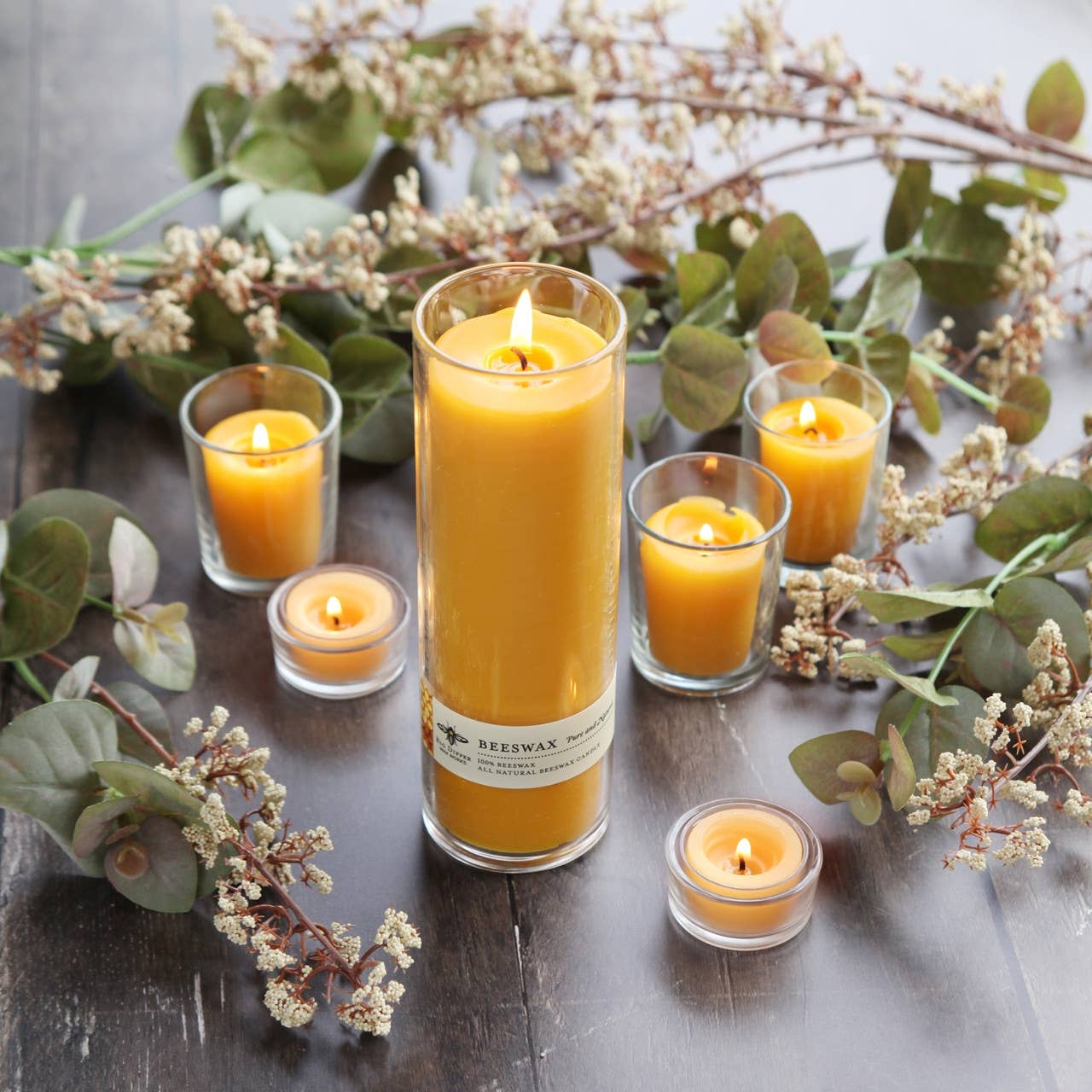 Sanctuary Glass – Pure Beeswax Candle | 12.5 oz. | 90 Hours