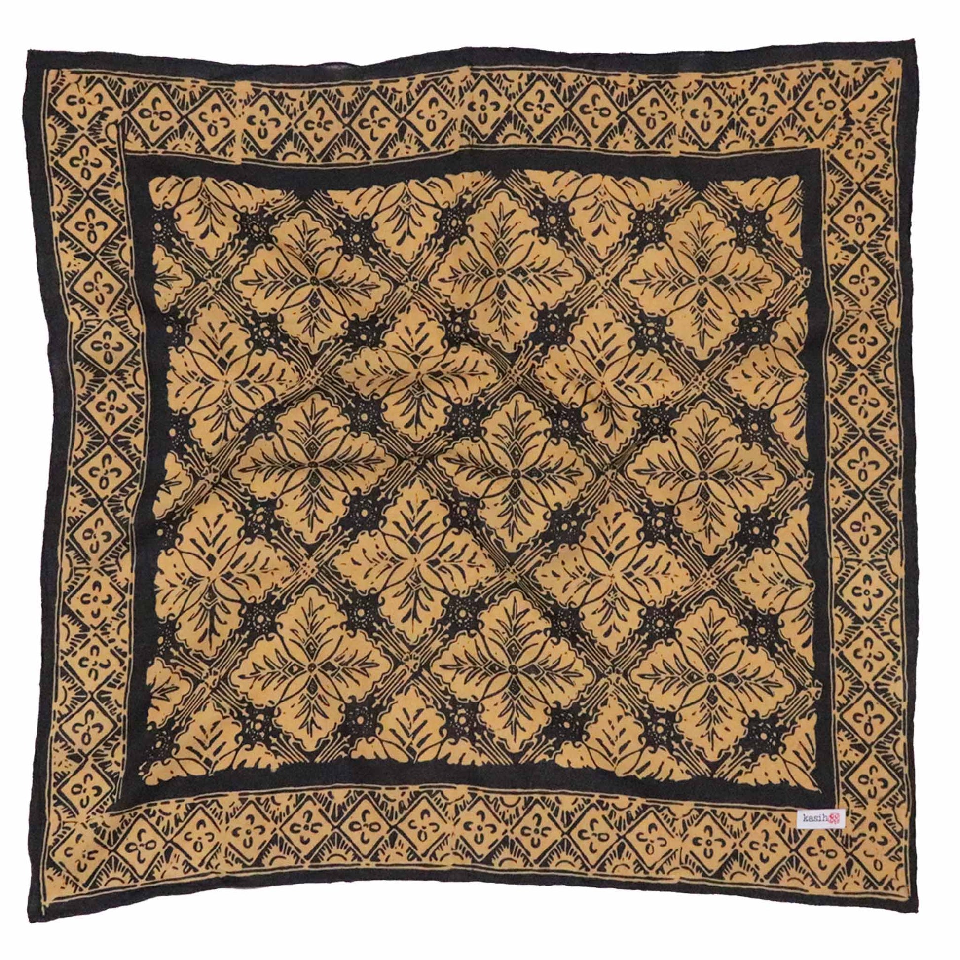 Batik Bandana – Black Brown Mocha | Harvest Pattern