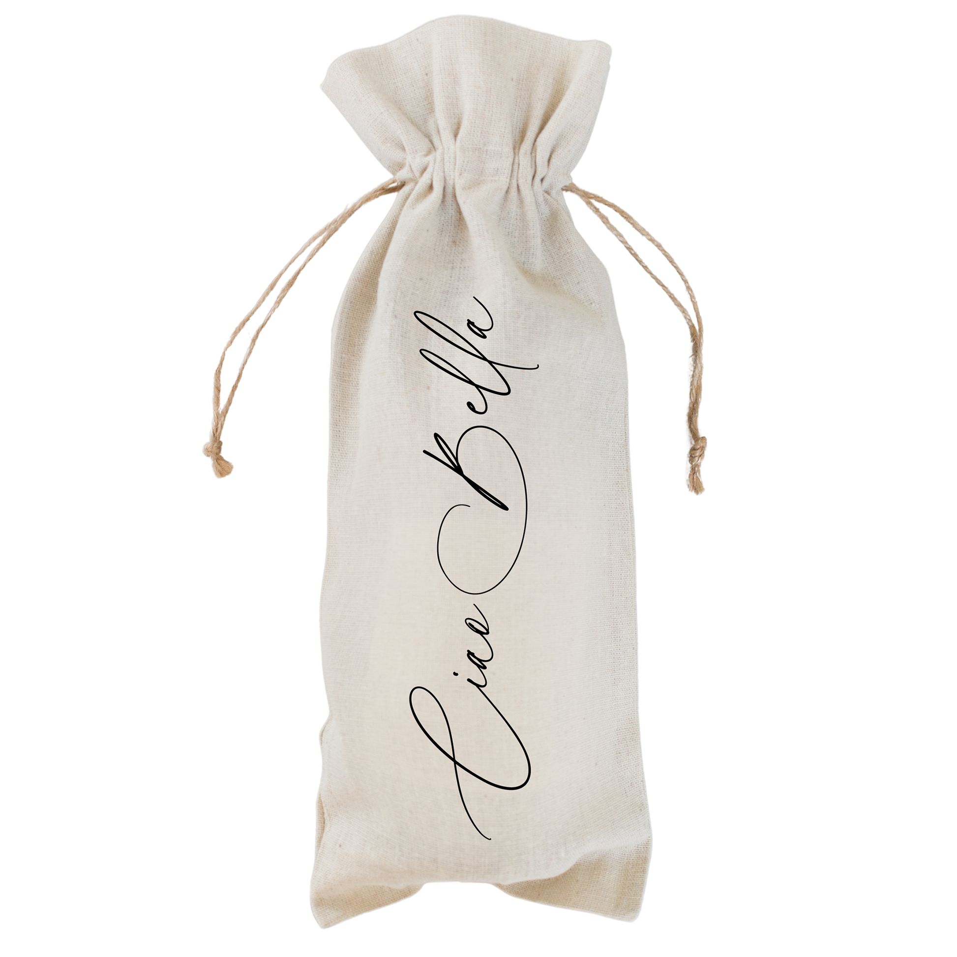 Ciao Bella Wine Bag: Natural Cotton/Linen