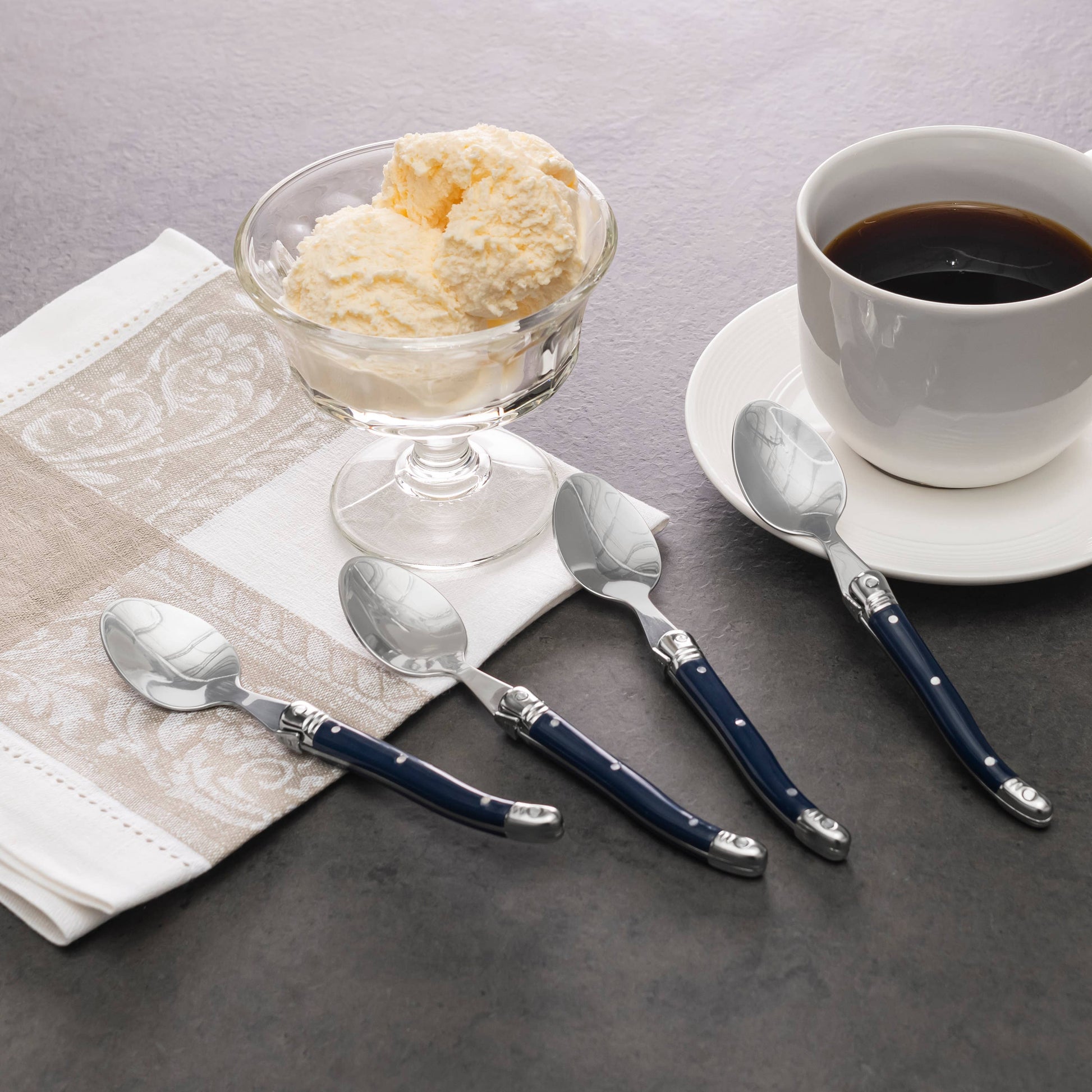 Laguiole Coffee Spoons – Set of 4 | Navy