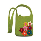 Side Flower Cross Body Kids Bag: Red