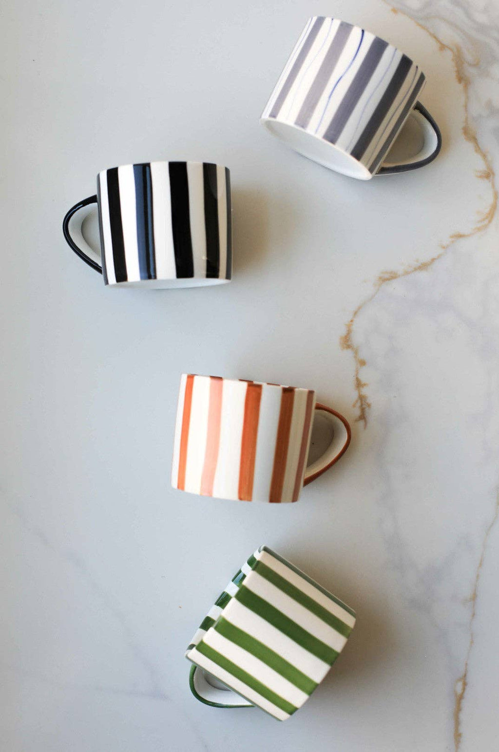 Green Simple Striped Mug