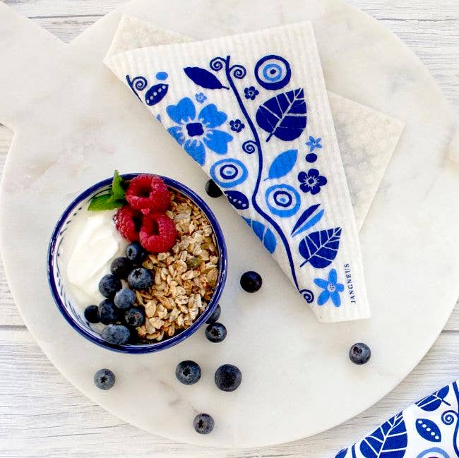 Swedish Dishcloth - Garden - Blue: Blue