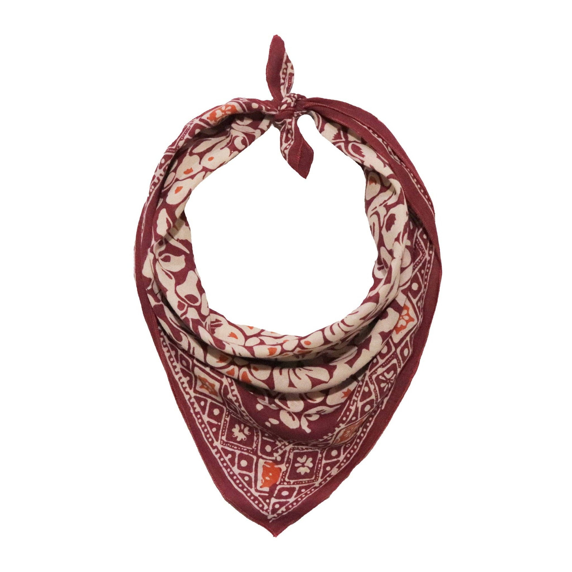 Batik Bandana – Plum Haze | Floral | Purple