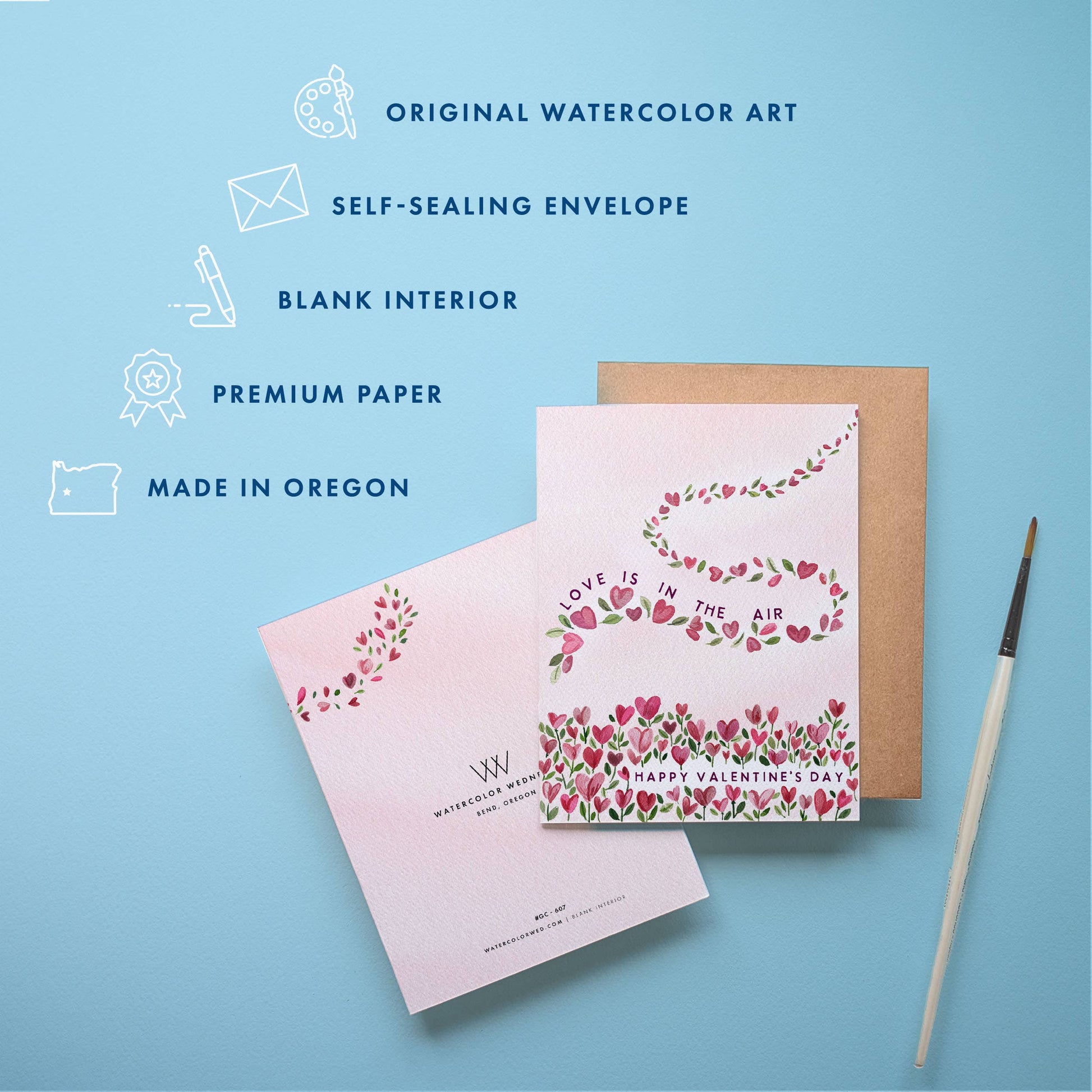 Valentine’s Day Floral Card | Whimsical Flower Hearts